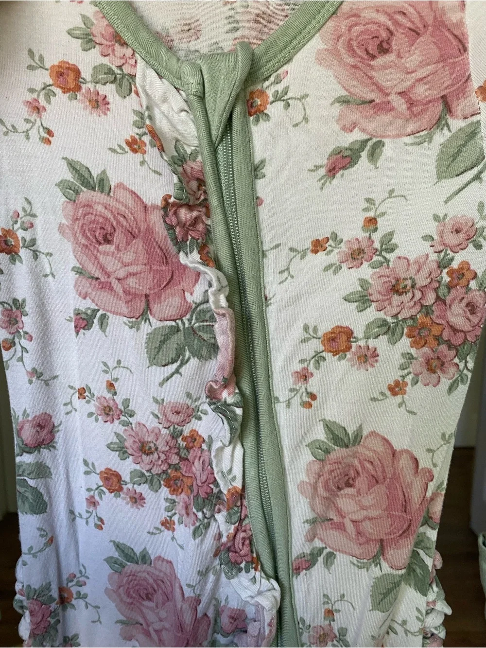 Angel Dear Floral Ruffle-butt Bamboo Pajamas